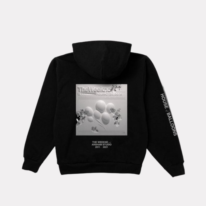 The Weeknd x Daniel Arsham House Of Balloons Eroded Cover Pullover Hoodie Black