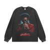 The Weeknd Blinding Lights Longsleeve Washed Black Retro Look