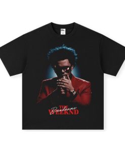 The Weeknd Blinding Lights Tee Black Retro Look