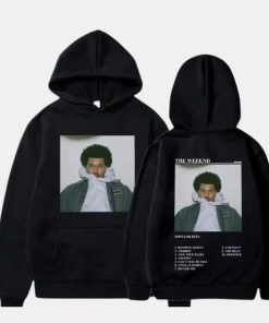 The Weeknd Hoodie – Top Hits Playlist & Portrait Design