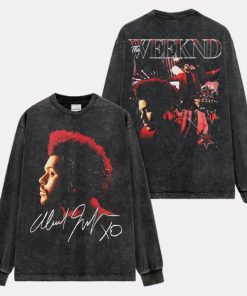 The Weeknd Signature Washed Black Long Sleeve