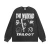 The Weeknd Trilogy XO Vintage Washed Black longsleeves
