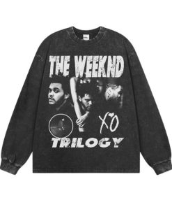The Weeknd Trilogy XO Vintage Washed Black longsleeves