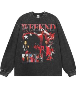The Weeknd Vintage Graphic Washed Black Longsleeve