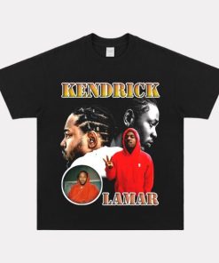 The Weeknd Vintage Kendrick Lamar Red Hoodie Collage Tee