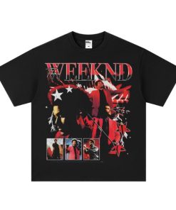 The Weeknd Vintage Rap Tee – Retro Washed Black T-Shirt