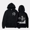 The Weeknd XO Black Hoodie – Monochrome Portrait Design