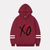 The Weeknd XO Red Hoodie with Heart Logo Streetwear Fit