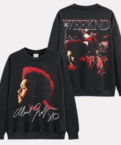 The Weeknd Xo Signature Black Round Crewneck
