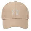 XO Embroidered Baseball Khaki Cap