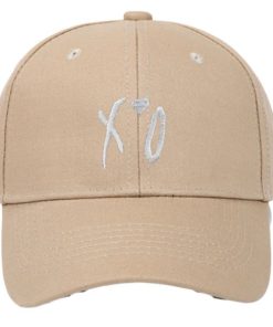 XO Embroidered Baseball Khaki Cap