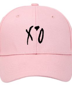 XO Embroidered Baseball Pink Cap