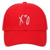 XO Embroidered Baseball Red Cap