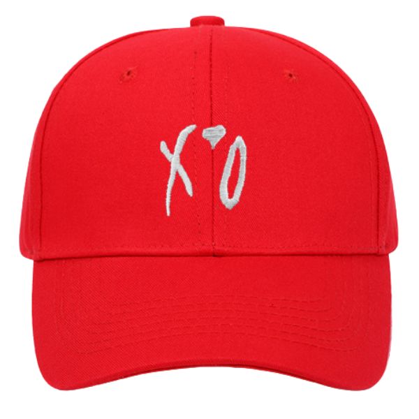 XO Embroidered Baseball Red Cap