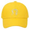 XO Embroidered Baseball Yellow Cap