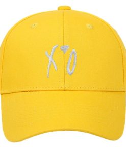 XO Embroidered Baseball Yellow Cap