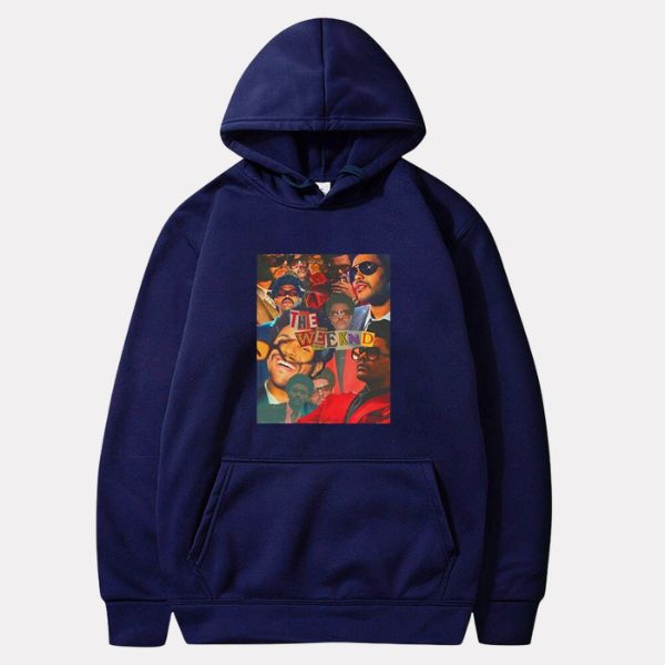 The Weeknd Collage Graphic Yellow Sweatshirt
