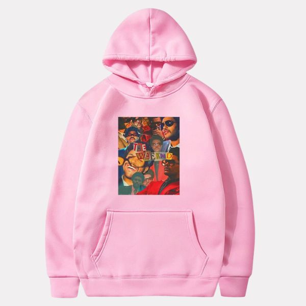 The Weeknd Collage Graphic Yellow Sweatshirt