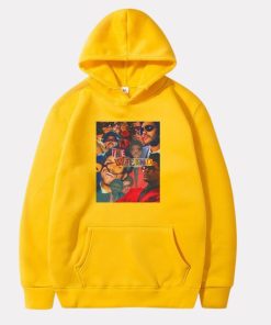 The Weeknd Collage Graphic Yellow Sweatshirt